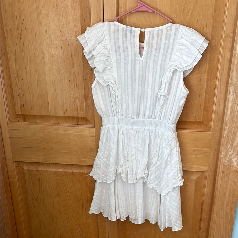 White Ruffled Kids Dress - Picture 3 of 7
